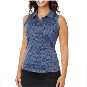Adidas Ultimate365 Jacquard Sleeveless Polo